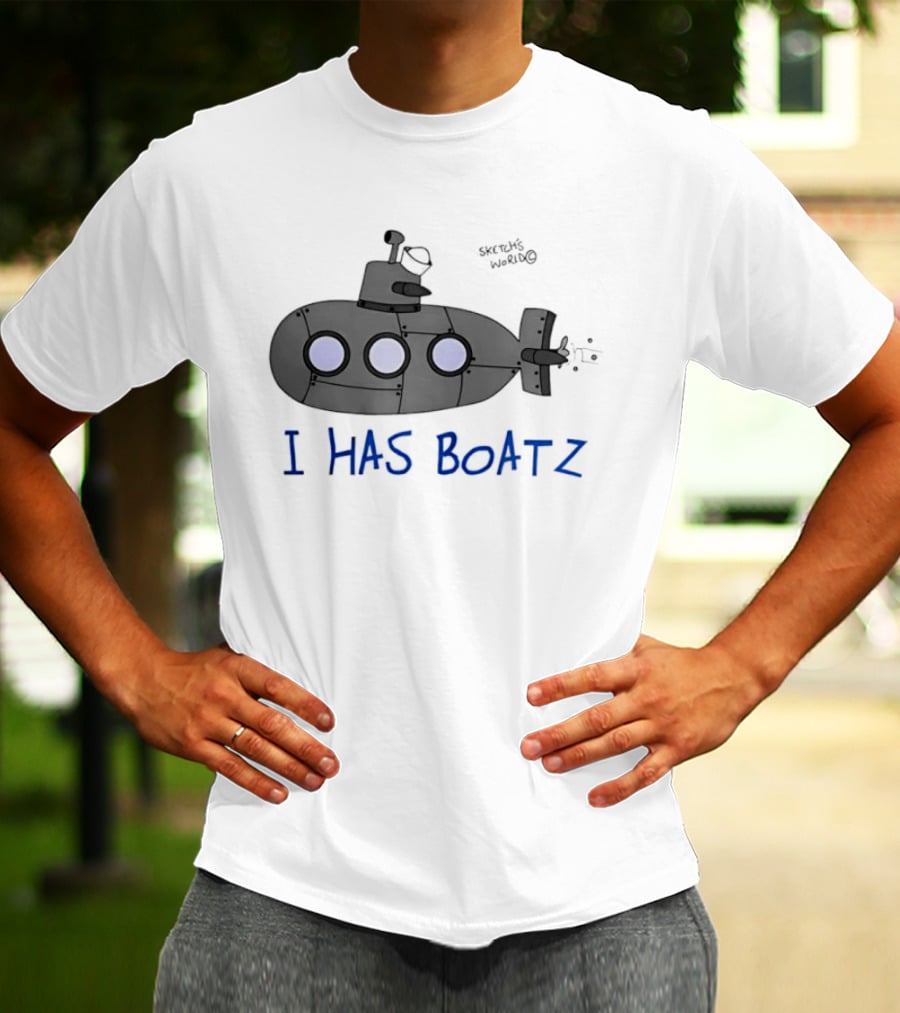 Submarine I Has Boatz Cartoon Meme Smosh Inside Joke T-Shirt
