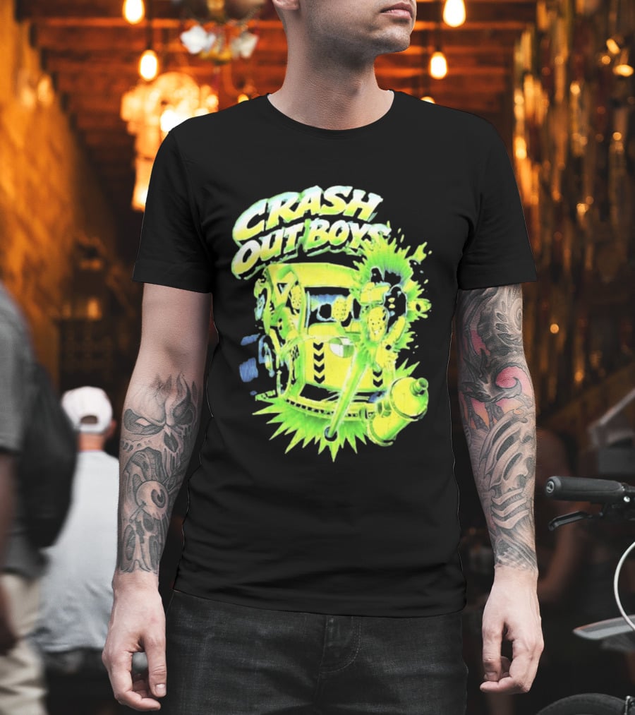 Adrien Broner Crash Out Boys Reven Brand Explosive Cartoon Car Scene T-Shirt