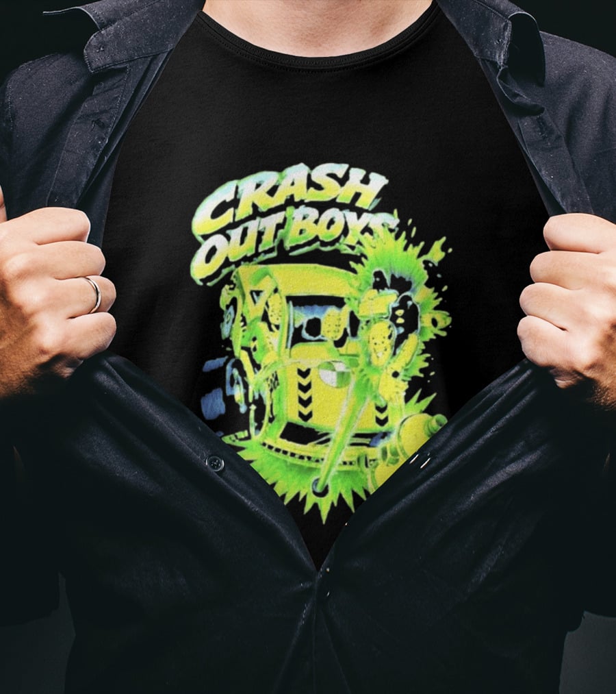 Adrien Broner Crash Out Boys Reven Brand Explosive Cartoon Car Scene T-Shirt