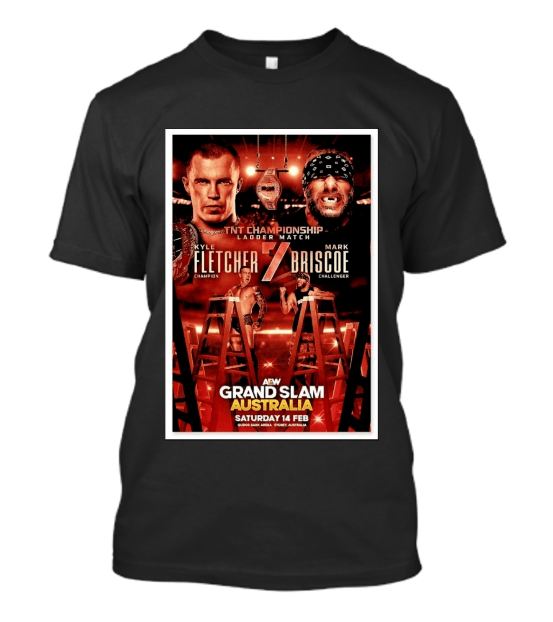 AEW Grand Slam Australia 2026 TNT Championship Ladder Match Kyle Fletcher Vs Mark Briscoe T-Shirt
