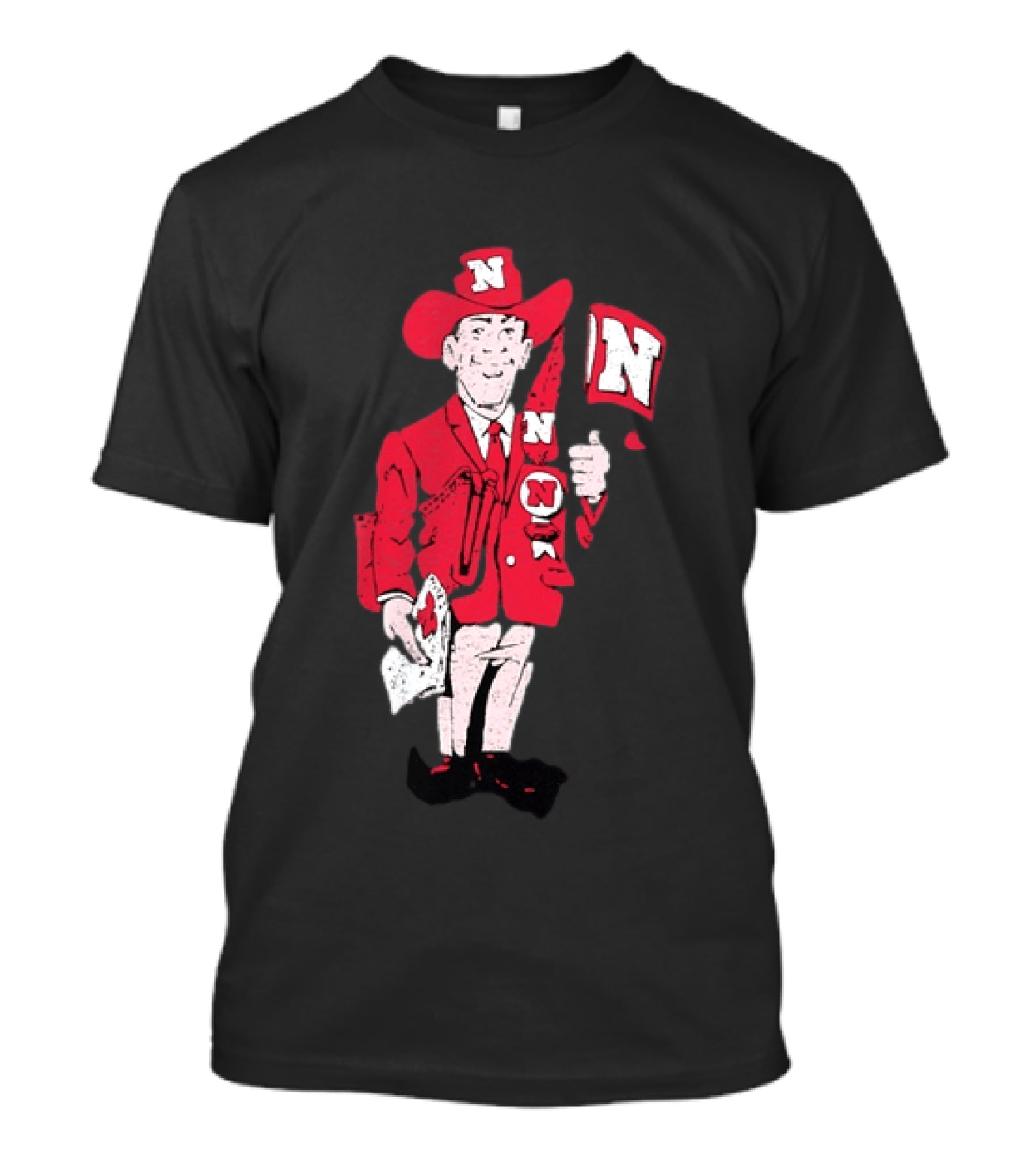 Nebraska Cornhuskers Herbie Husker Vintage Distressed T-Shirt