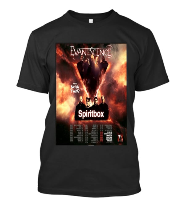 Evanescence US Tour 2026 Featuring Nova Twins And Spiritbox T-Shirt