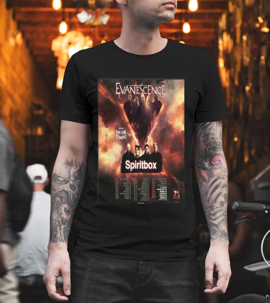 Evanescence US Tour 2026 Featuring Nova Twins And Spiritbox T-Shirt