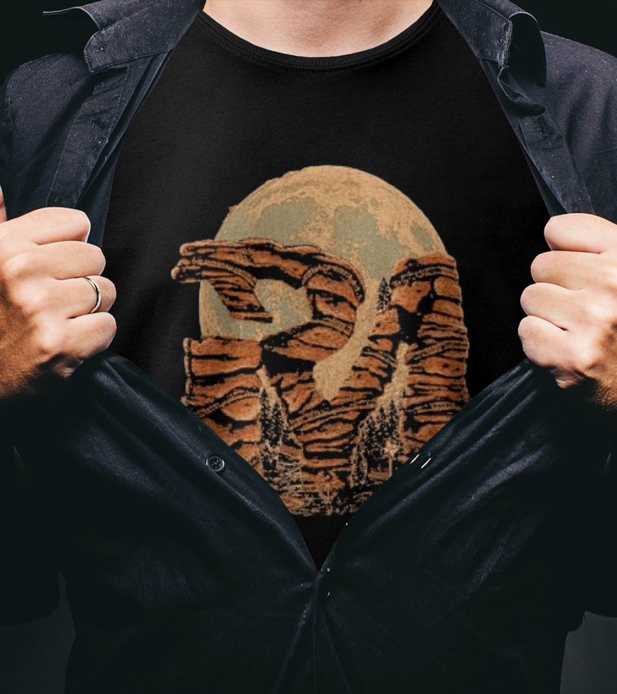 Parker Mccollum Red Rocks 2026 Moonlit Canyon Scenery T-Shirt