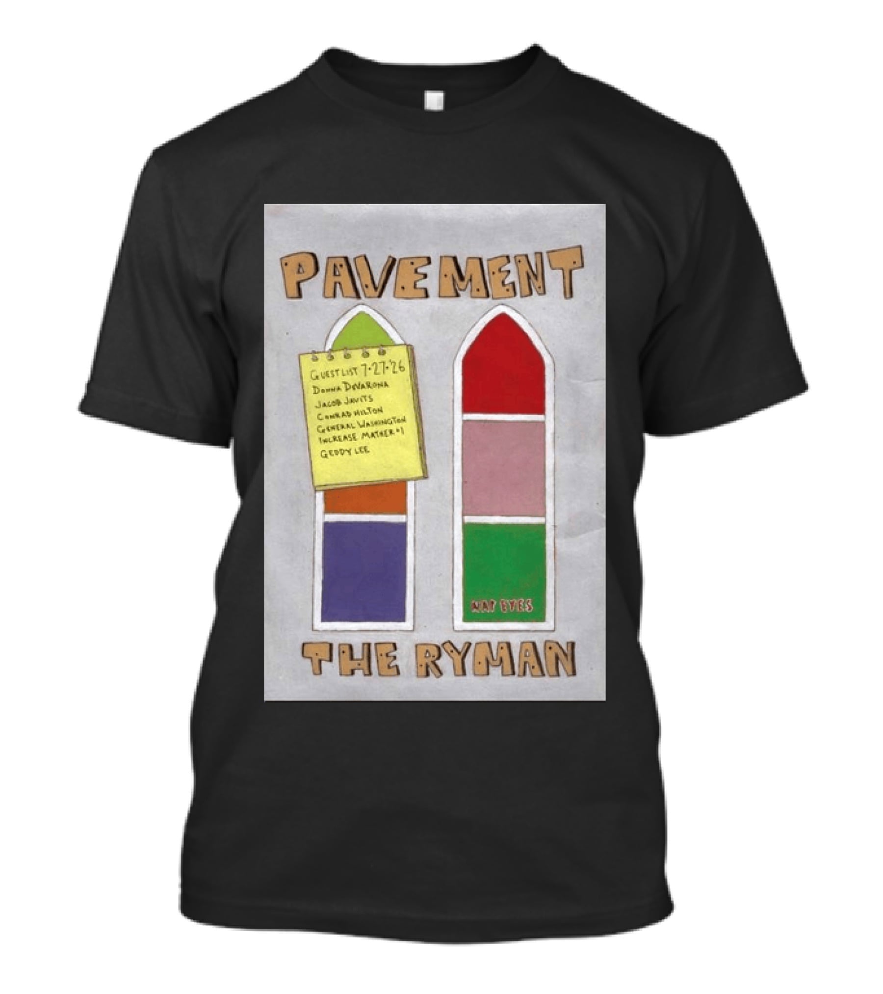 Pavement The Ryman July 27 2026 Guest List Donna Jacob John Spiral T-Shirt