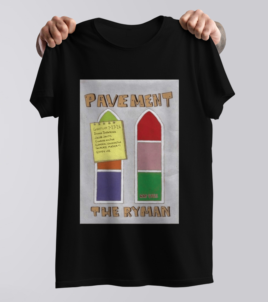 Pavement The Ryman July 27 2026 Guest List Donna Jacob John Spiral T-Shirt