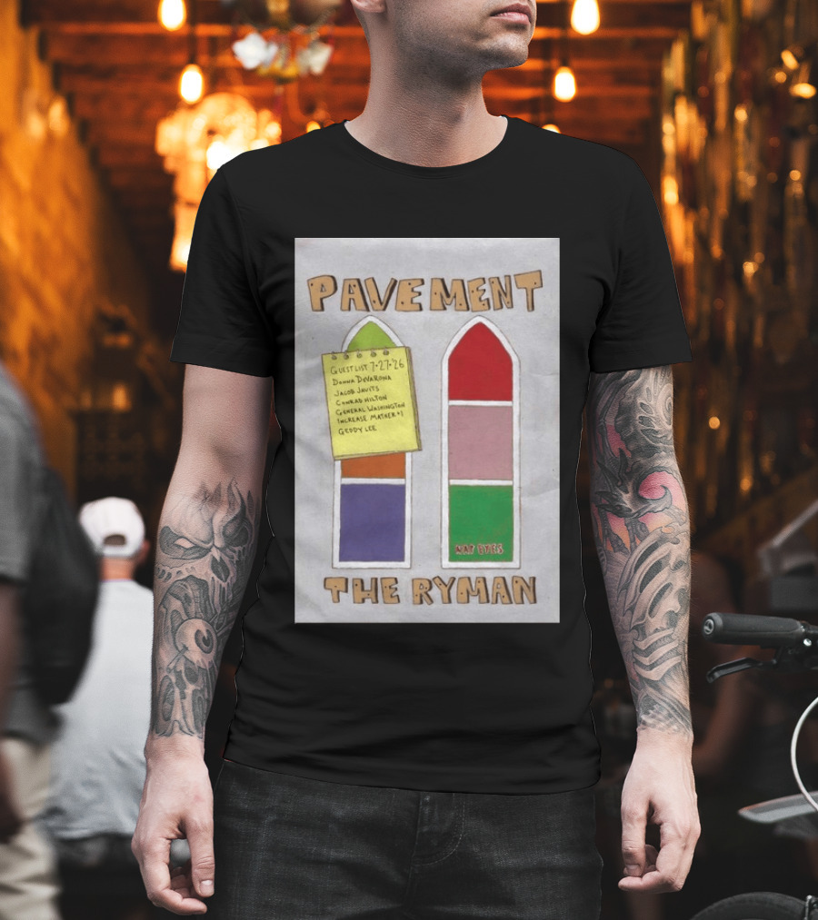 Pavement The Ryman July 27 2026 Guest List Donna Jacob John Spiral T-Shirt