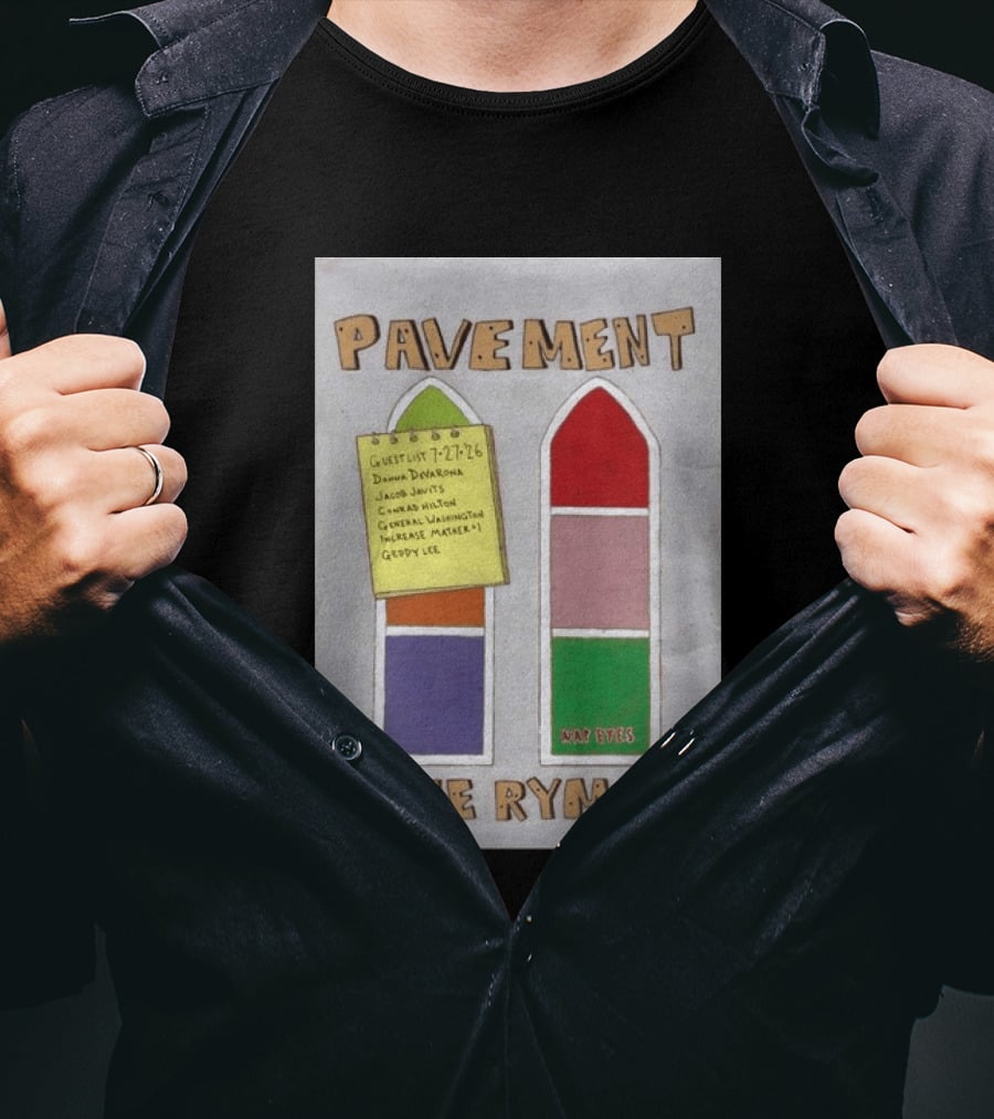Pavement The Ryman July 27 2026 Guest List Donna Jacob John Spiral T-Shirt