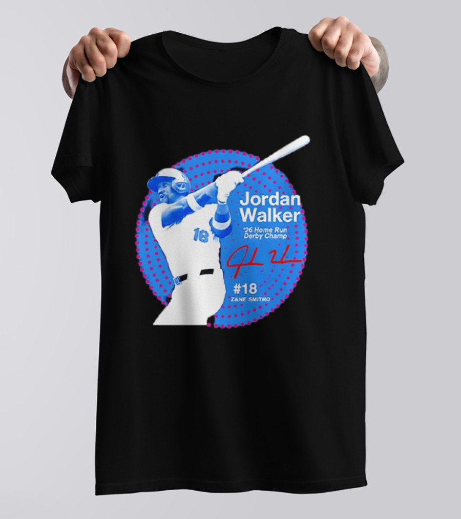 Jordan Walker 2026 Home Run Derby Champ Signature #18 Zane Smith T-Shirt