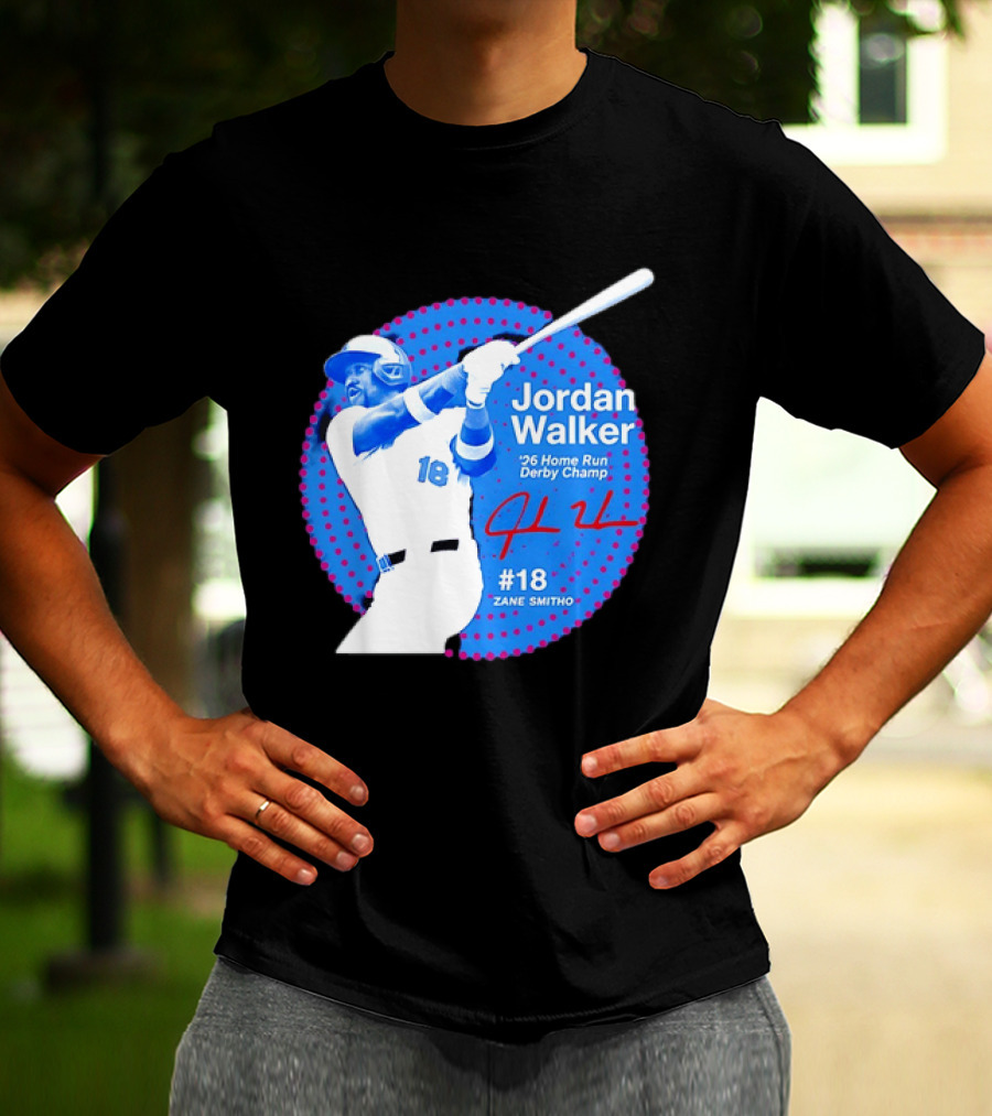 Jordan Walker 2026 Home Run Derby Champ Signature #18 Zane Smith T-Shirt