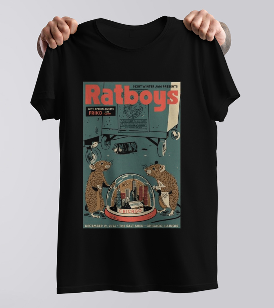 93XRT Winter Jam Presents Ratboys With Guests Friko And Floopy December 19 2026 The Salt Shed Chicago Illinois T-Shirt