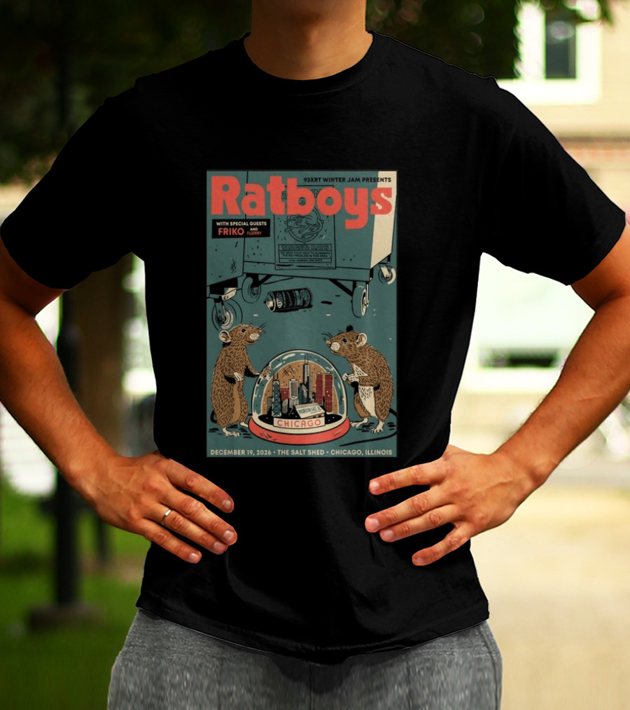 93XRT Winter Jam Presents Ratboys With Guests Friko And Floopy December 19 2026 The Salt Shed Chicago Illinois T-Shirt