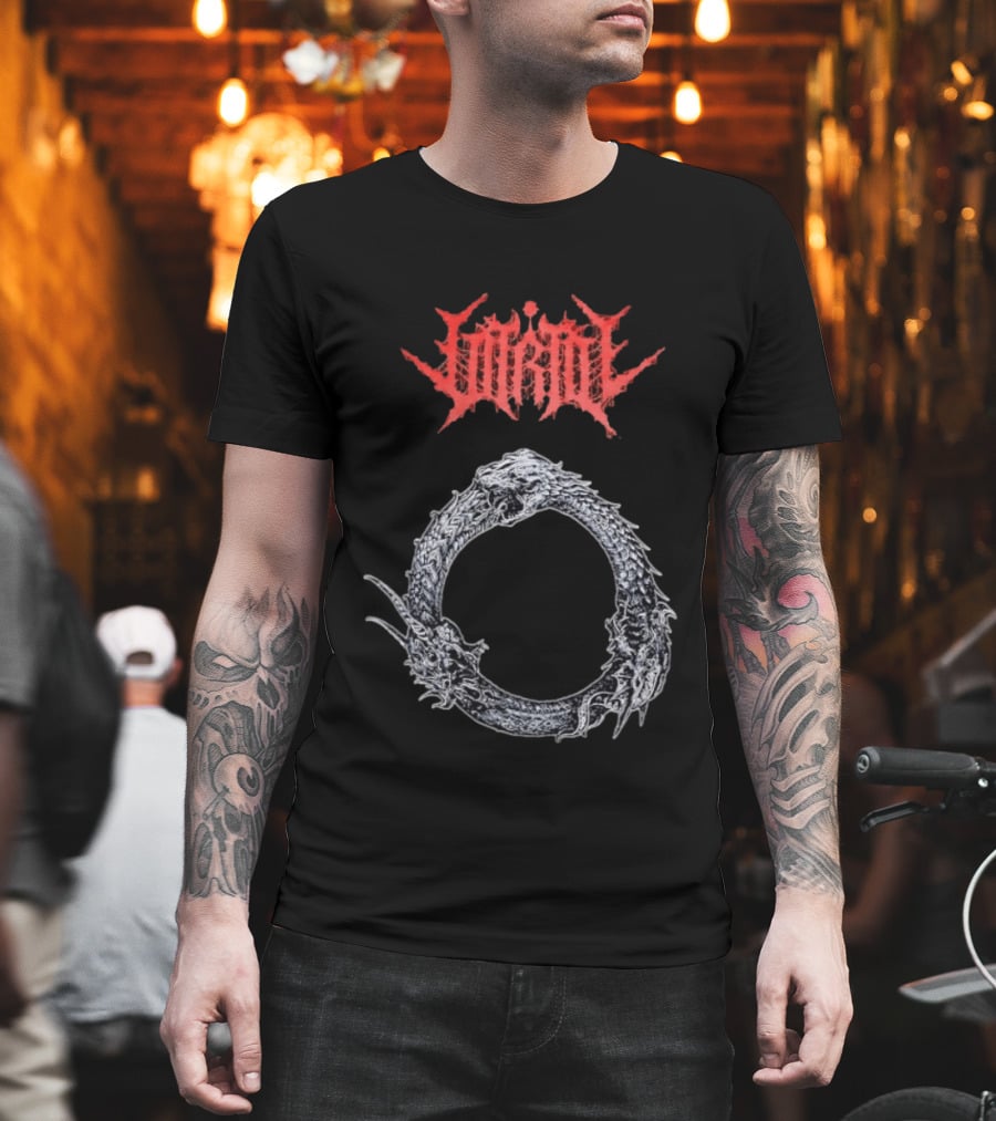 Jormungandr Ouroboros Serpent Circle With Lorna Shore T-Shirt