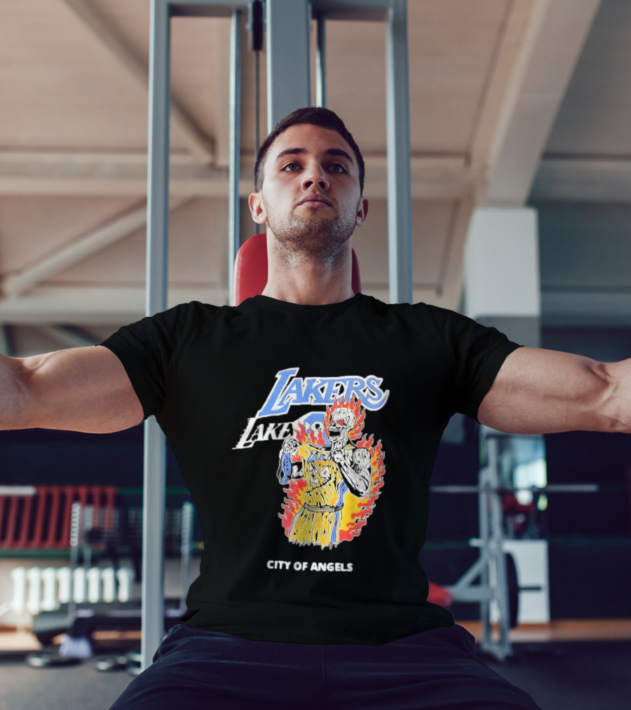 Los Angeles Lakers City Of Angels 24 Kobe Bryant Basketball T-Shirt