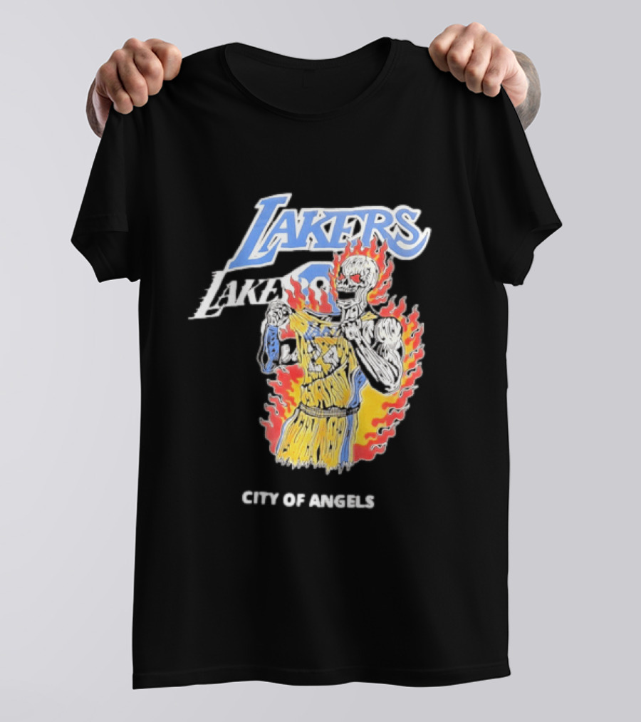 Los Angeles Lakers City Of Angels 24 Kobe Bryant Basketball T-Shirt