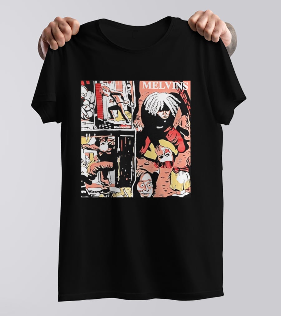 Melvins Brian Walsby Cartoon Art Alternative Rock T-Shirt