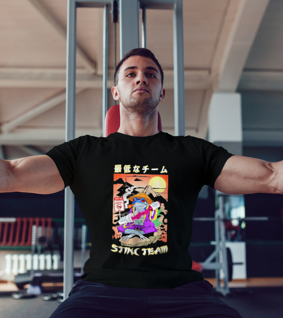 Stinc Team TGF Frog Smoking Japanese T-Shirt