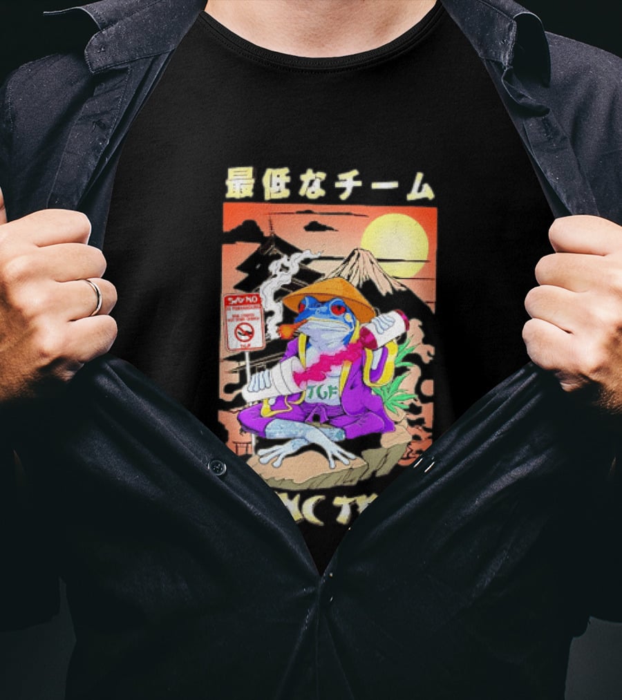 Stinc Team TGF Frog Smoking Japanese T-Shirt