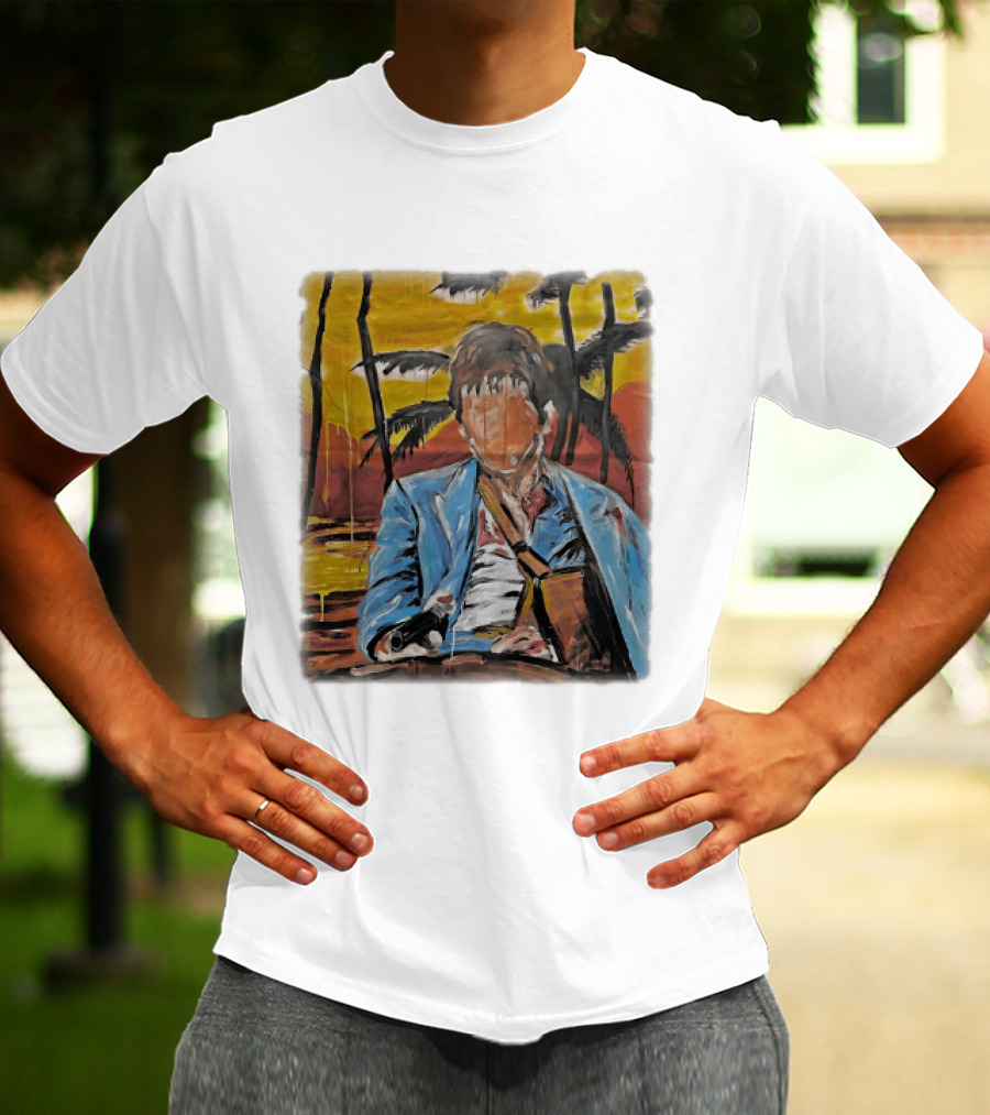 Al Pacino Tony Montana Scarface Oil Painting T-Shirt