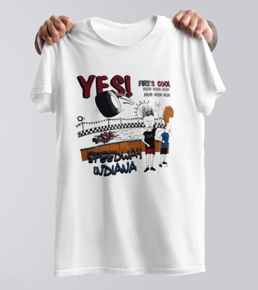 YES Beavis And Butt Head Speedway Indiana Fire's Cool Huh Huh Huh T-Shirt