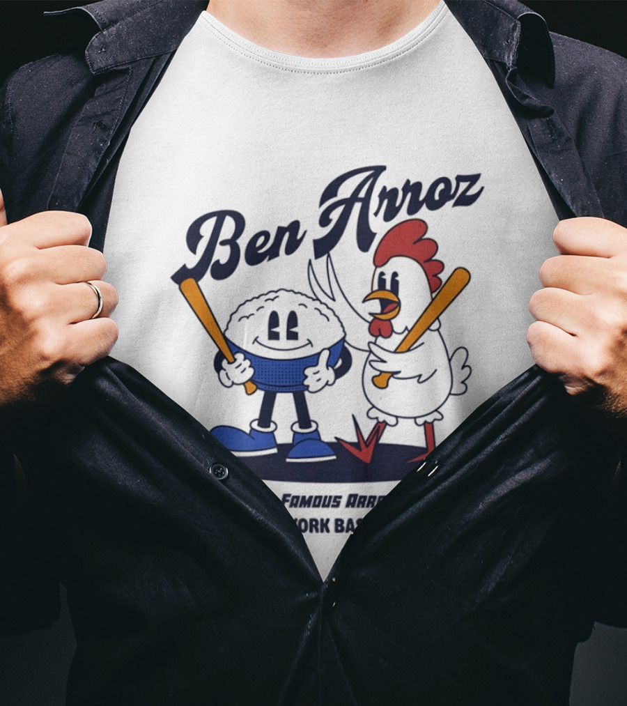 Ben Arroz Ben Rice's Famous Arroz Con Pollo New York Baseball T-Shirt