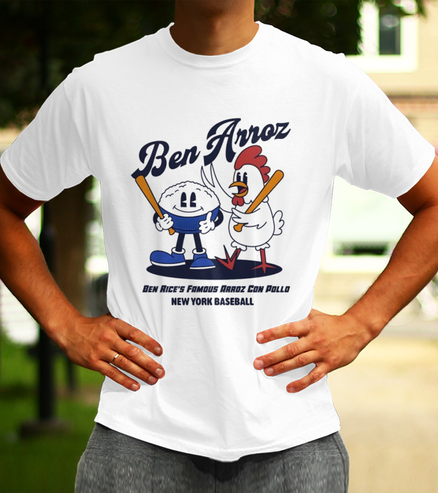 Ben Arroz Ben Rice's Famous Arroz Con Pollo New York Baseball T-Shirt