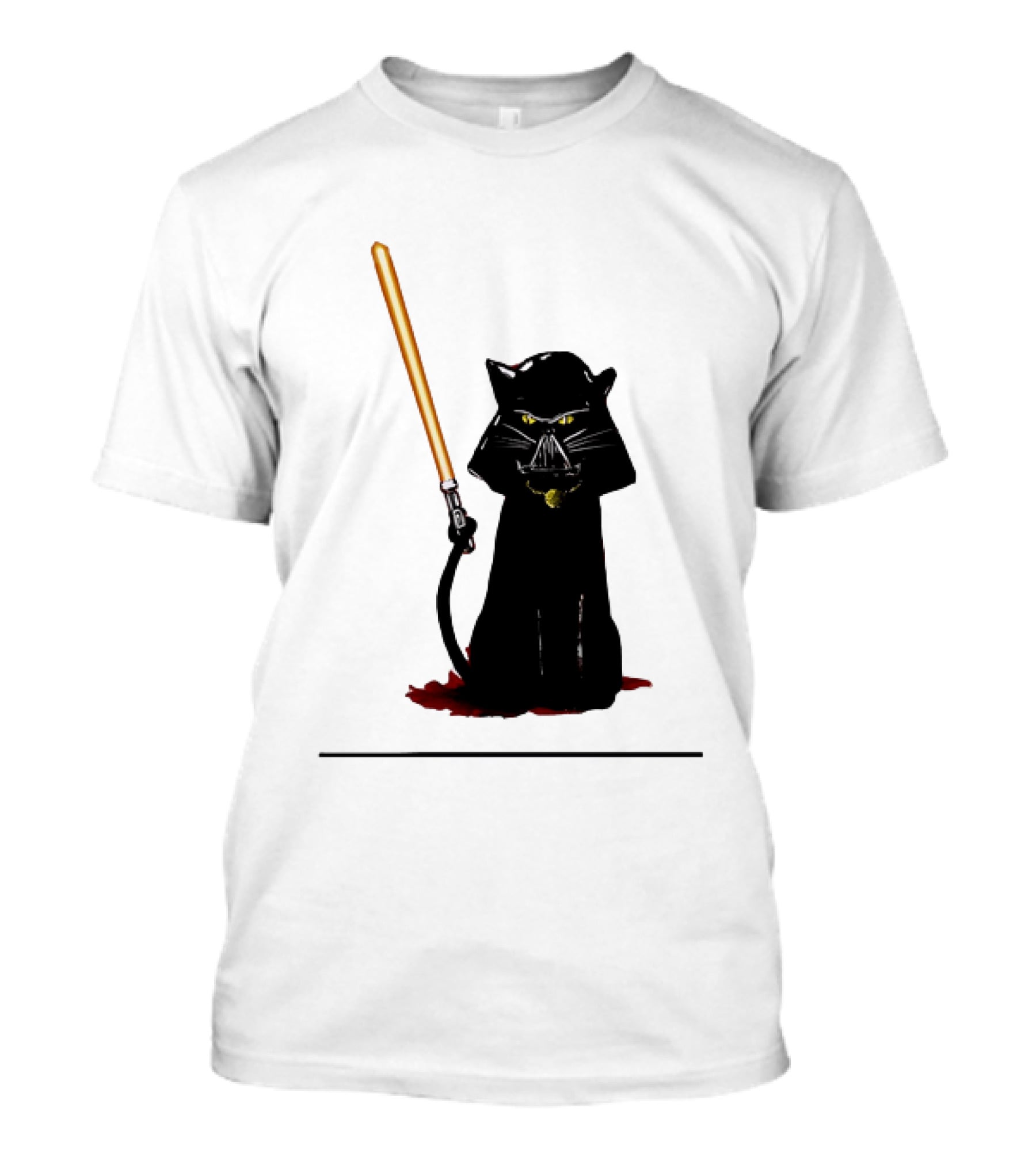 Darth Vader Cat Lightsaber Star Wars T-Shirt