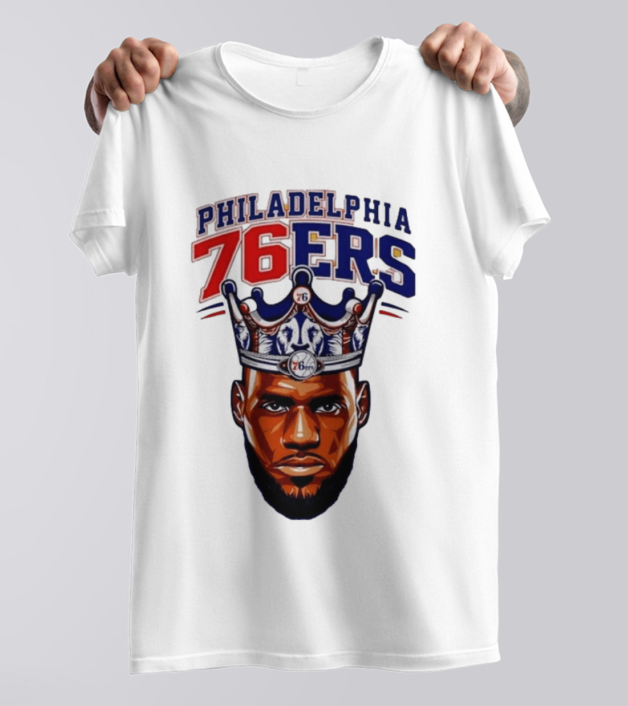 Philadelphia 76ers King Lebron 76 Crown T-Shirt