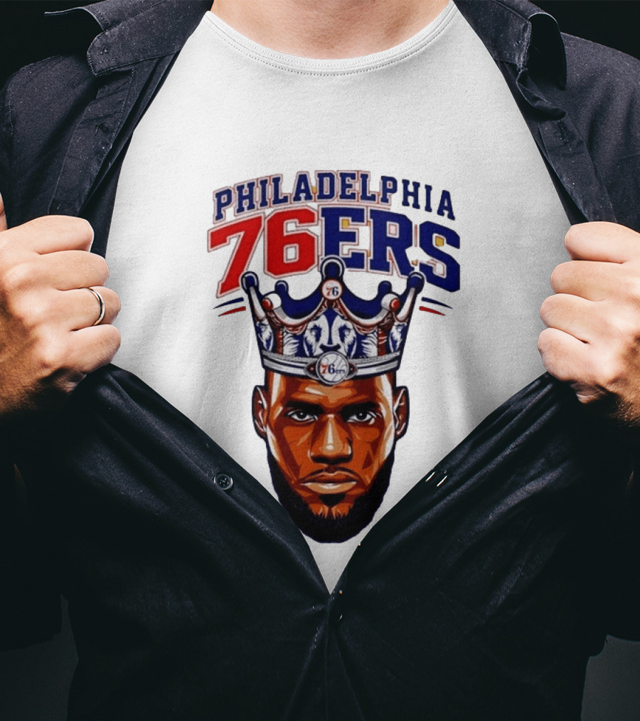 Philadelphia 76ers King Lebron 76 Crown T-Shirt