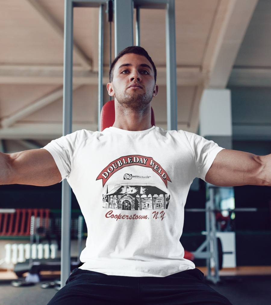 Doubleday Field Cooperstown NY Baseball Stadium Nostalgia T-Shirt