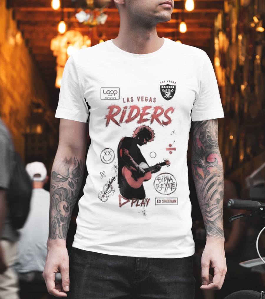 Las Vegas Riders Ed Sheeran Raiders Collage T-Shirt