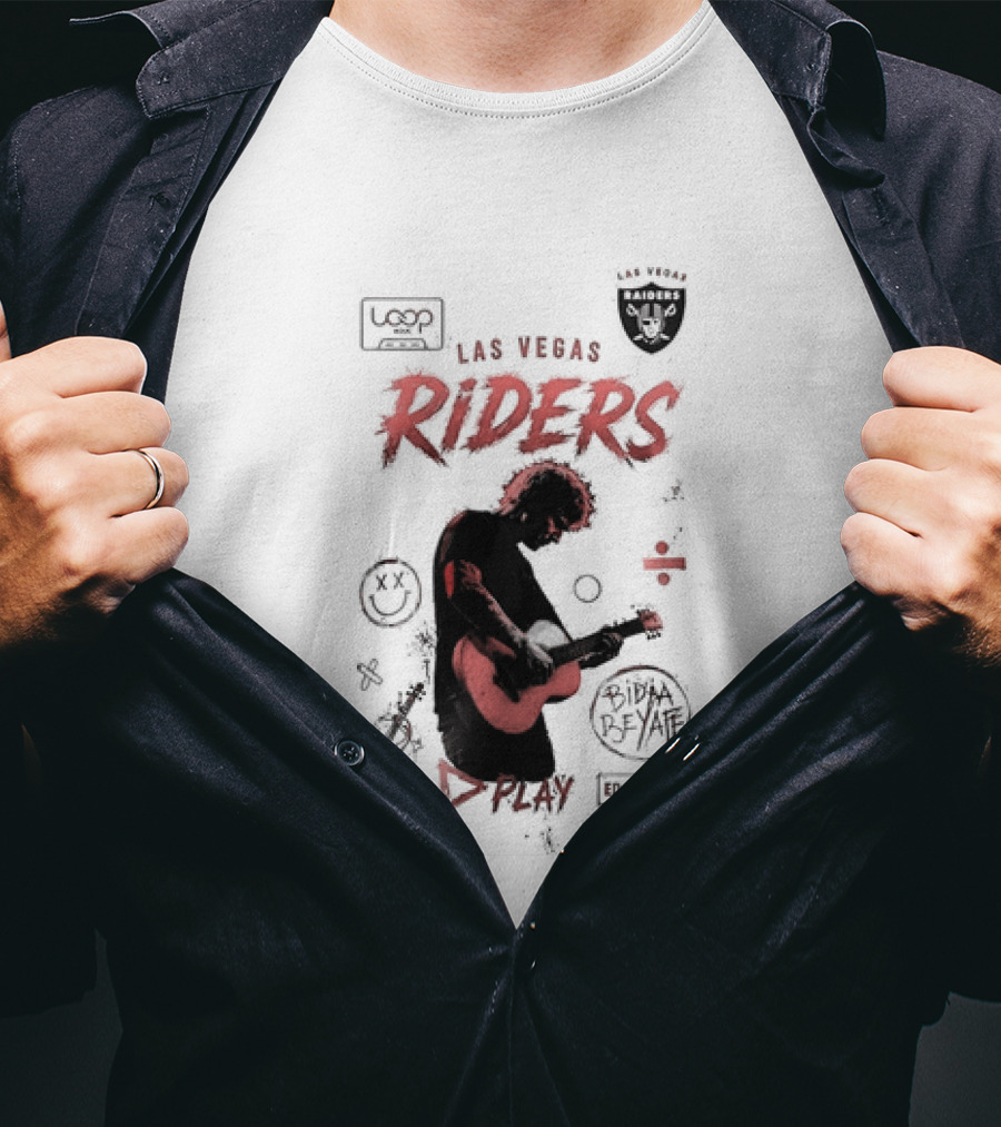 Las Vegas Riders Ed Sheeran Raiders Collage T-Shirt