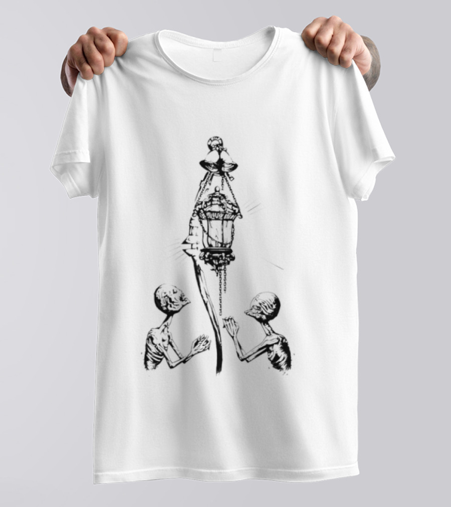 Elden Ring Lanternbearer Prisoner Soul Shrine Dark Fantasy Nightmarish Scene T-Shirt