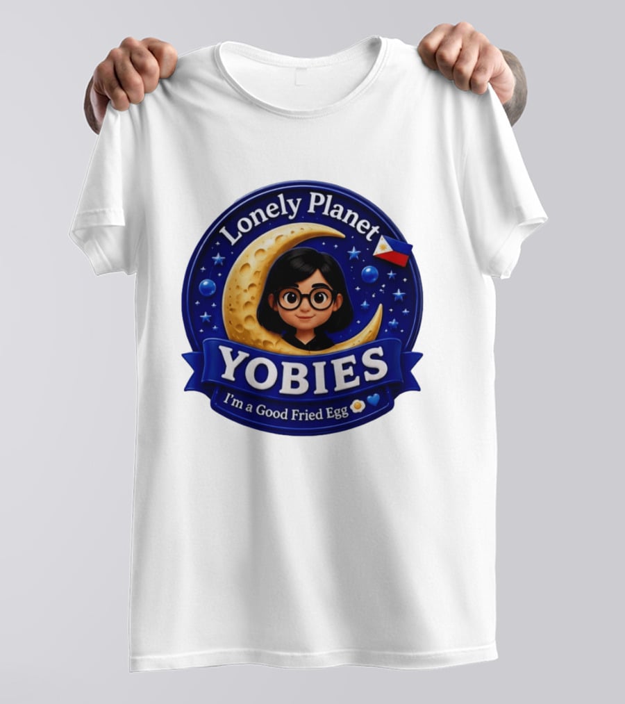 Lonely Planet Yobies I'm A Good Fried Egg Moon And Stars T-Shirt