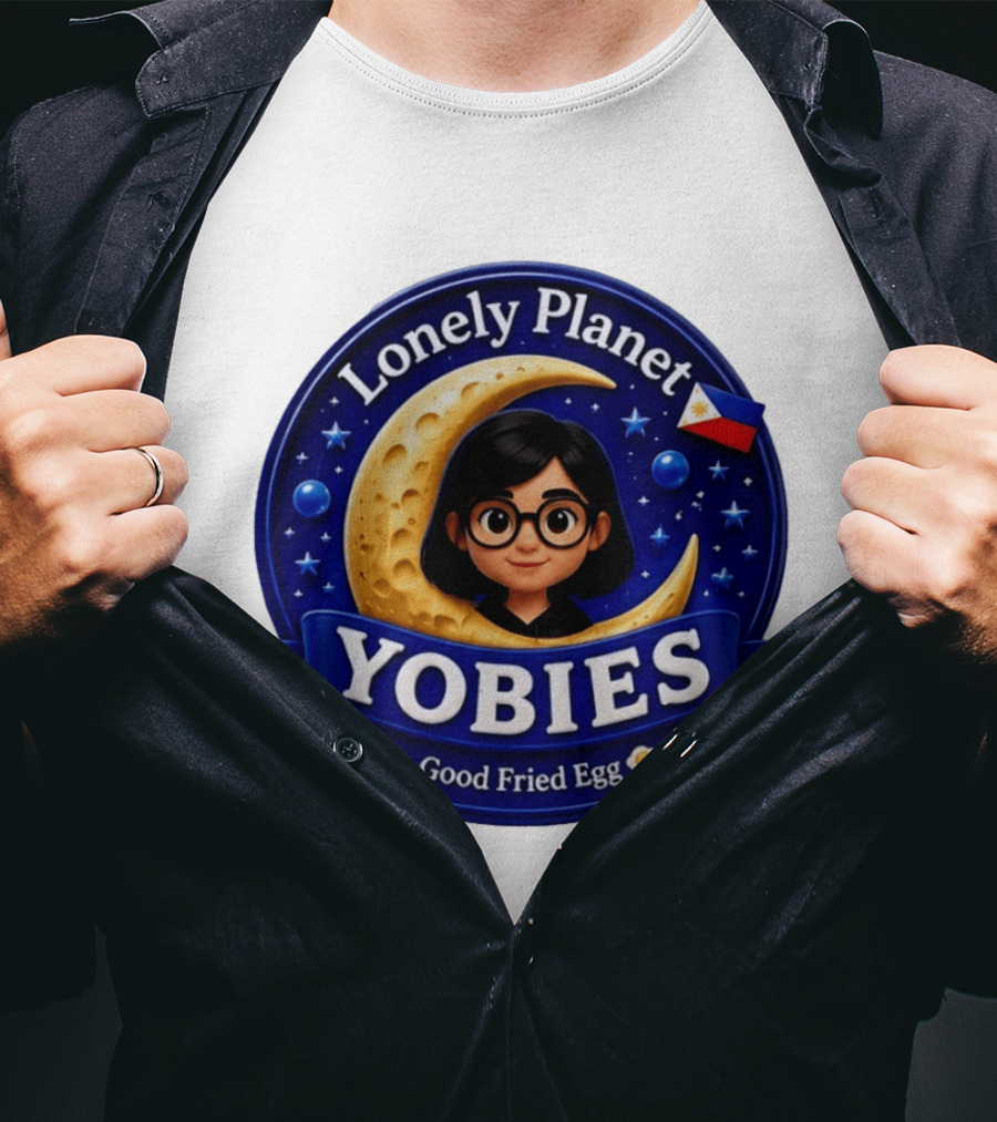 Lonely Planet Yobies I'm A Good Fried Egg Moon And Stars T-Shirt