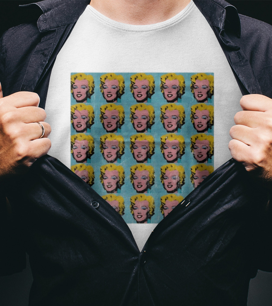Marilyn Monroe Andy Warhol Pop Art Iconic Repeated T-Shirt