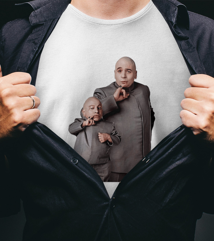 Dr Evil And Mini Me Iconic Duo Mike Myers Verne Troyer T-Shirt