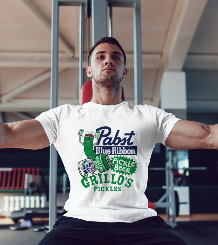 Pabst Blue Ribbon Grillo's Pickles Pickle Beer Festival 2023 T-Shirt