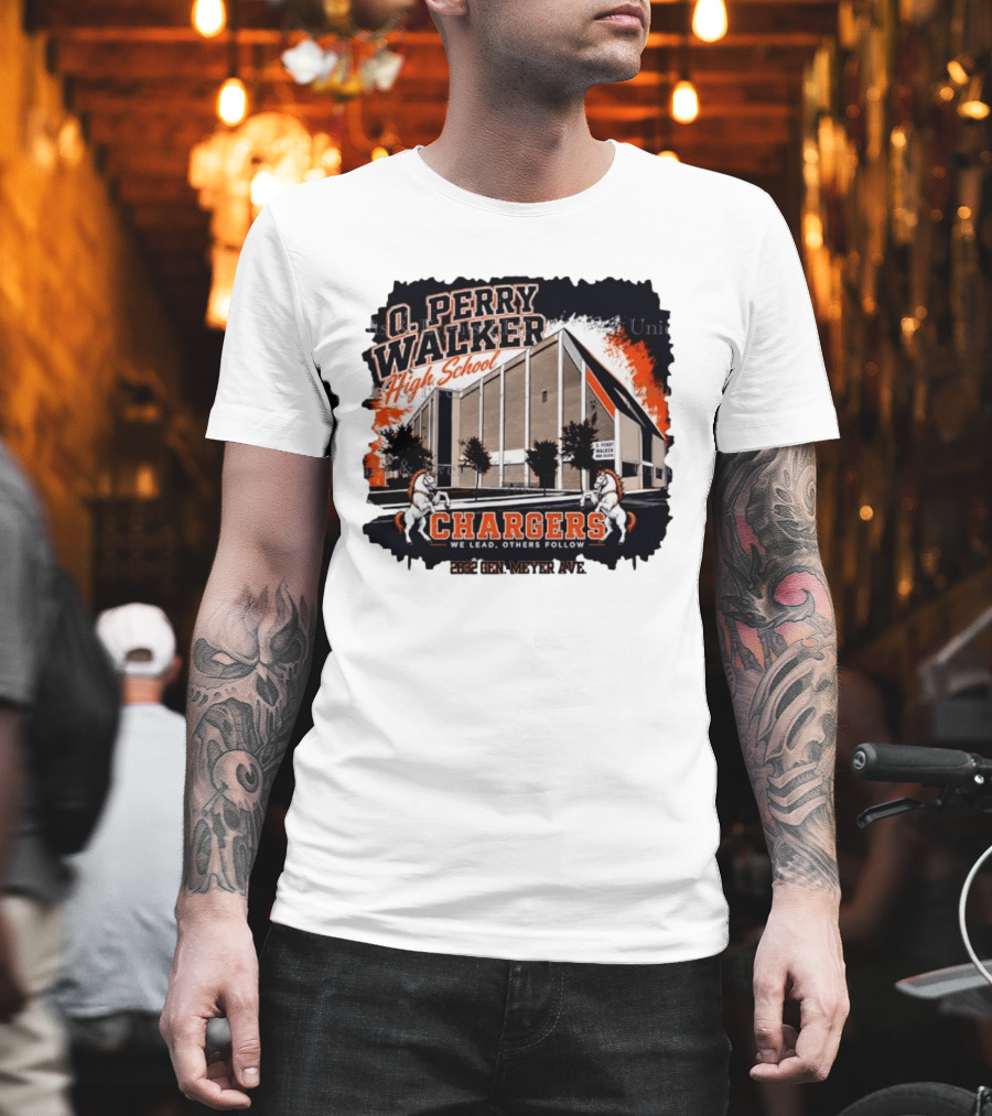O Perry Walker High School Chargers We Lead Others Follow 2832 Gen Meyer Ave T-Shirt