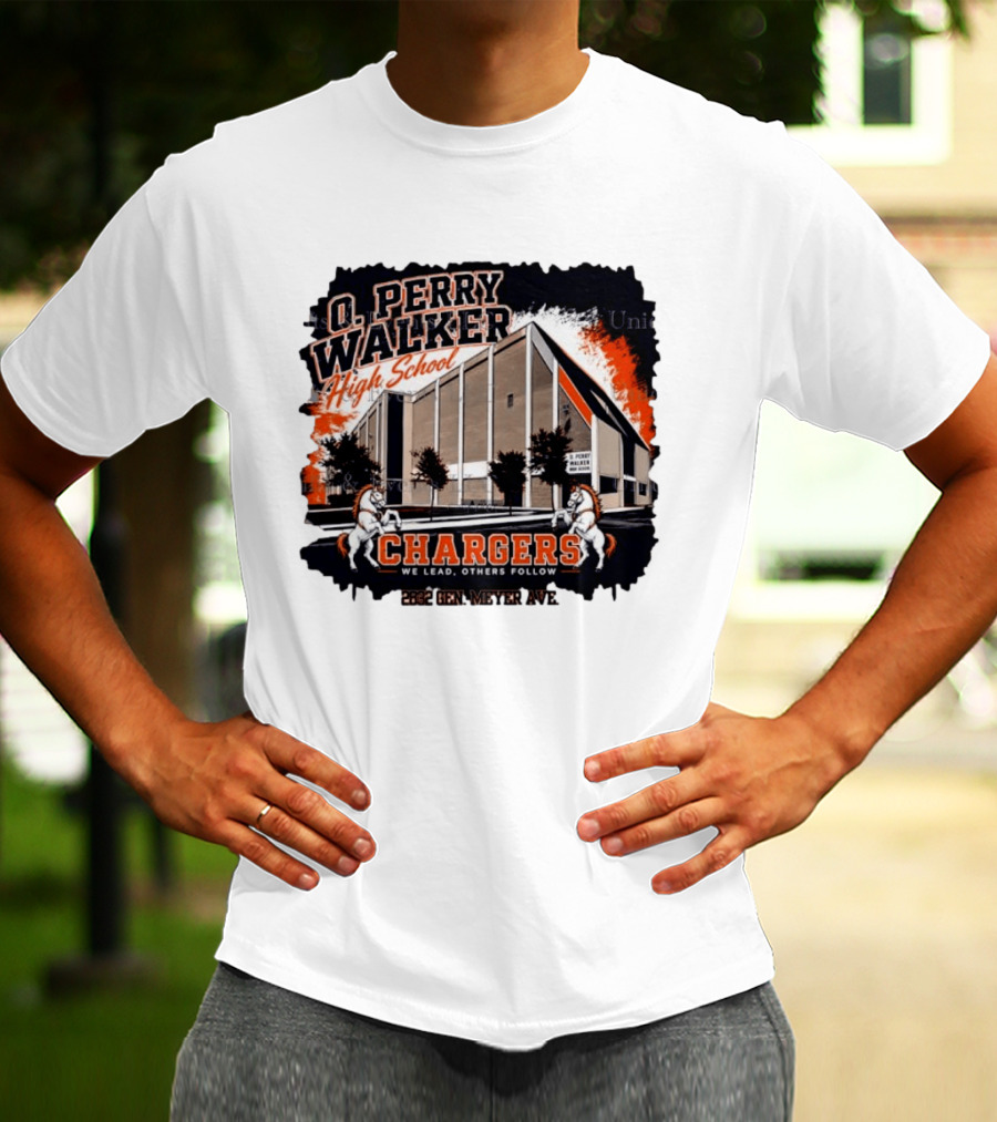 O Perry Walker High School Chargers We Lead Others Follow 2832 Gen Meyer Ave T-Shirt