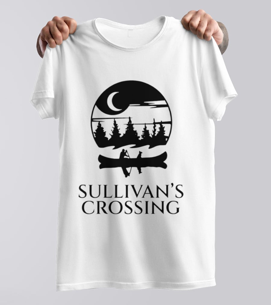 Sullivan's Crossing Canoe Moon Scene Nature Adventure T-Shirt