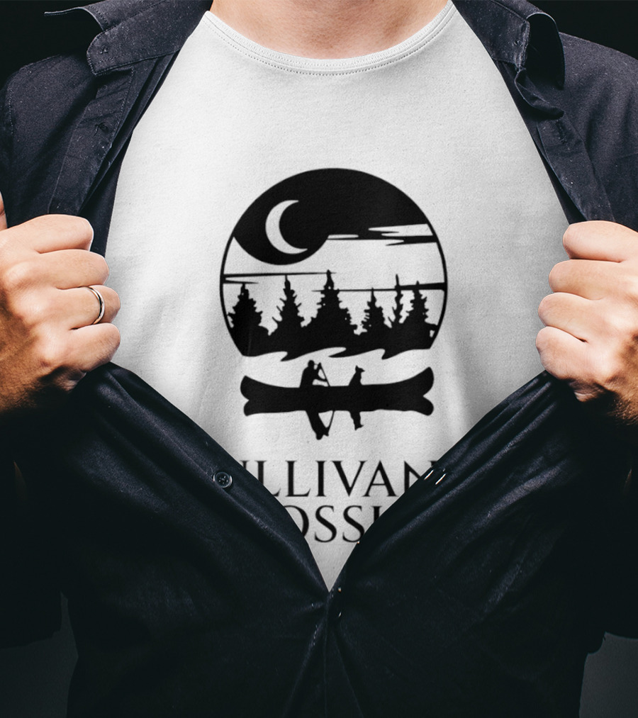 Sullivan's Crossing Canoe Moon Scene Nature Adventure T-Shirt