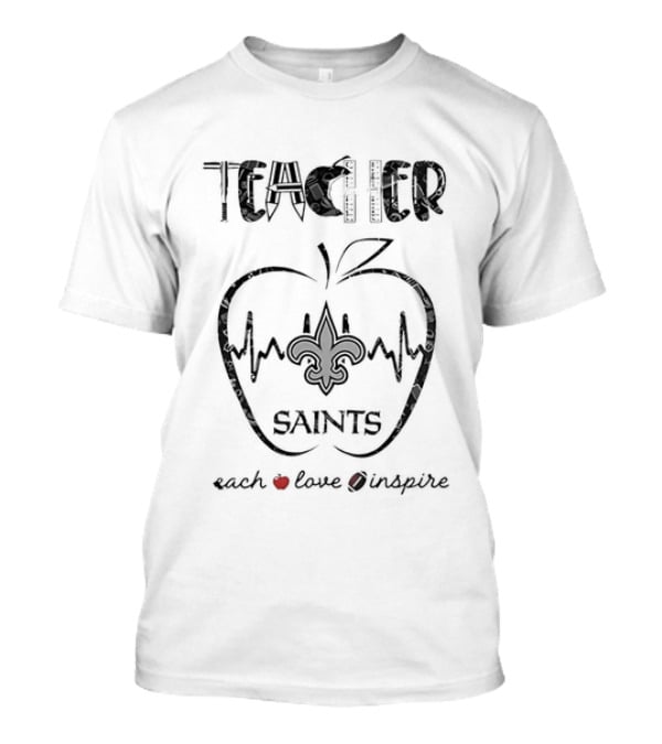 Teacher Saints Teach Love Inspire Apple T-Shirt