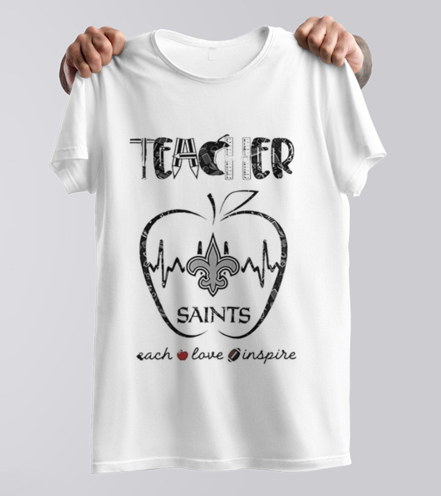 Teacher Saints Teach Love Inspire Apple T-Shirt