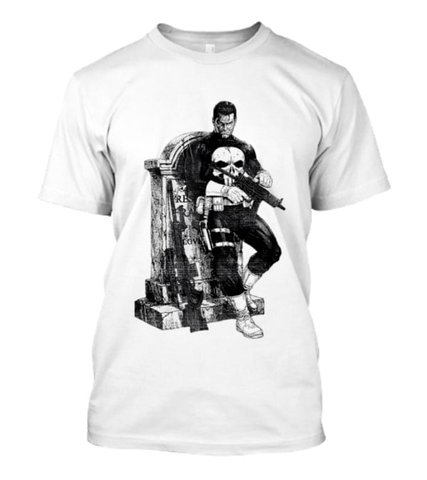 Frank Castle Gravestone Rest Of Loved Ones Marvel Comics The Punisher T-Shirt