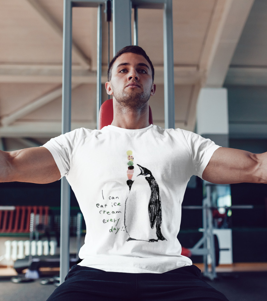 Penguin Eating Ice Cream I Can Eat Ice Cream Every Day T-Shirt