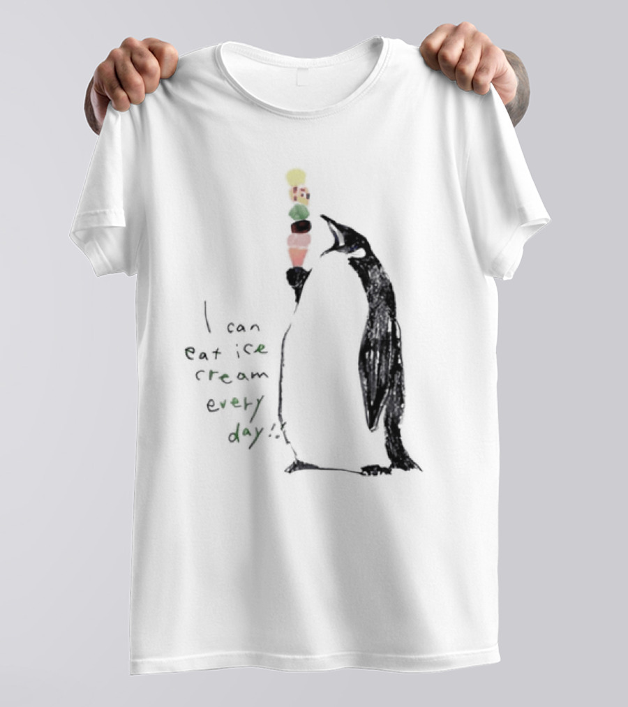 Penguin Eating Ice Cream I Can Eat Ice Cream Every Day T-Shirt