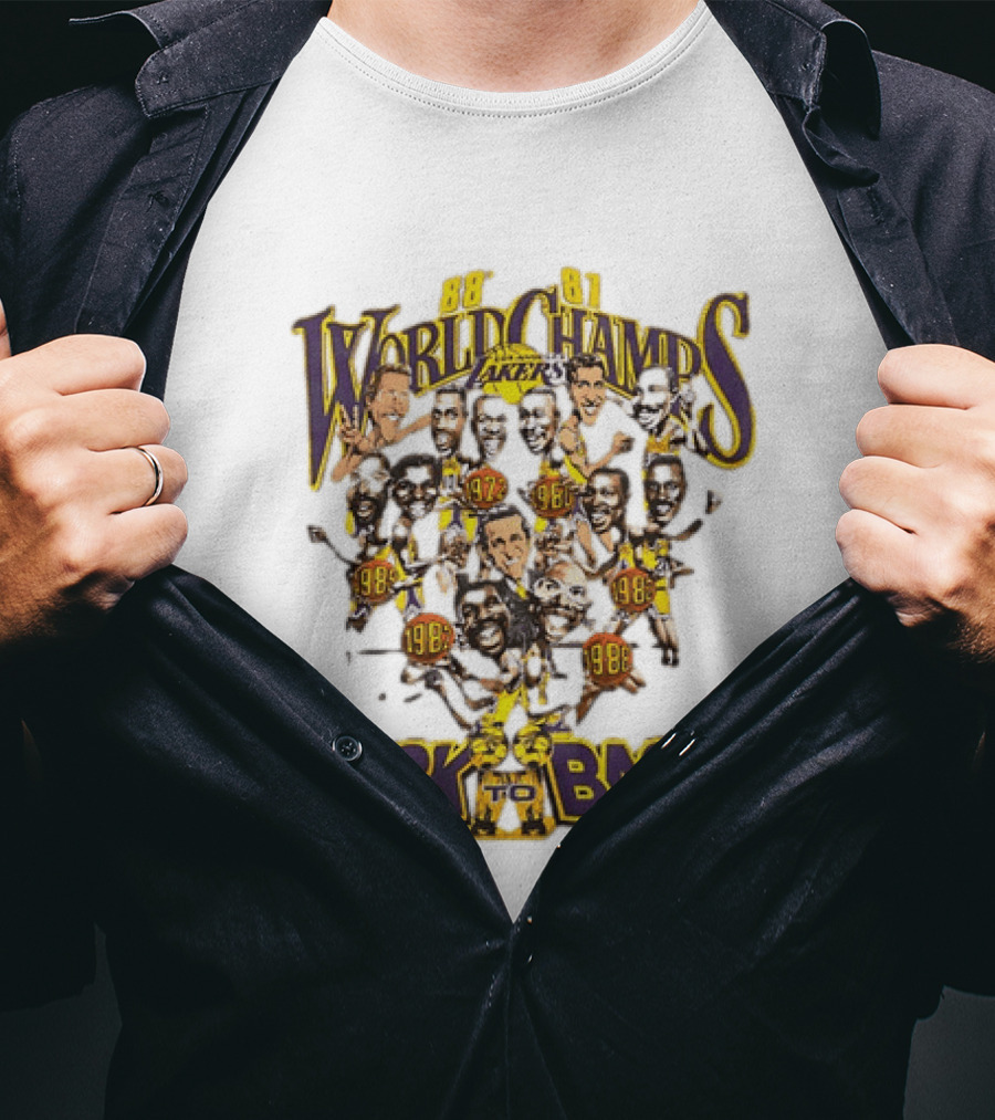 88 89 Lakers World Champs Back To Back T-Shirt