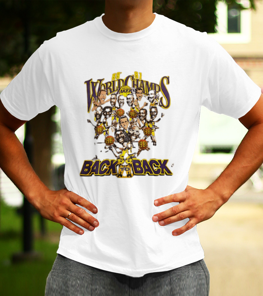 88 89 Lakers World Champs Back To Back T-Shirt