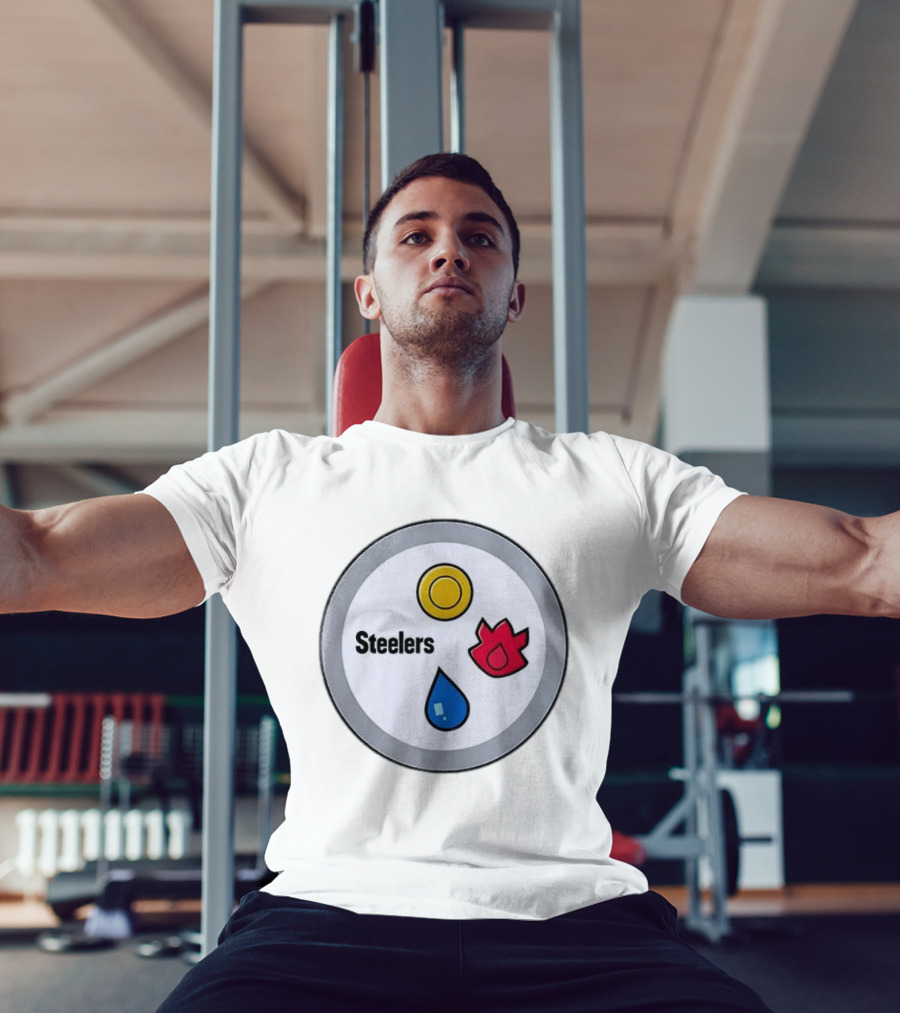 Pittsburgh Steelers Pokemon 30th Anniversary Steelers Water Fire Psychic T-Shirt